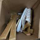 Wooden High Chair with TrayAdjustable & Convertible Highchair for Toddlers,Children&AdultsIncludes Safety HarnessWaterproofNatural Wood(Geometric Pink & White Cushion)