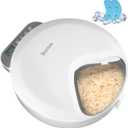 Automatic Wet Food Cat Feeder, Auto Refrigerated Wet Foods Feeder for Cats Dogs 4 Meal Timed Fresh Foods Dispenser with 2 Ice Packs Small Pet Feeders for Kitty Puppy Automatic Cat Dog Food Bowl (White)