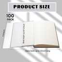 ReliThick 100 Pack Adjustable Transparent Book Covers 9.5 x 15 Inches Clear Plastic Waterproof Covers, with Self Adhesive Closure, Protector Against Dust, Wear, Paperback Sleeve for Books