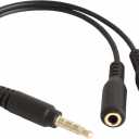 3.5mm Headphone Splitter, Black