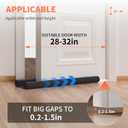 BKSAI Door Draft Stopper for Bottom of Door, Upgraded Under Door Gap Filler for Big Gap, No Folding Required, Flexible Installation Door Sweep soundproofing Strip for Home & Apartment, 28-32in, Black