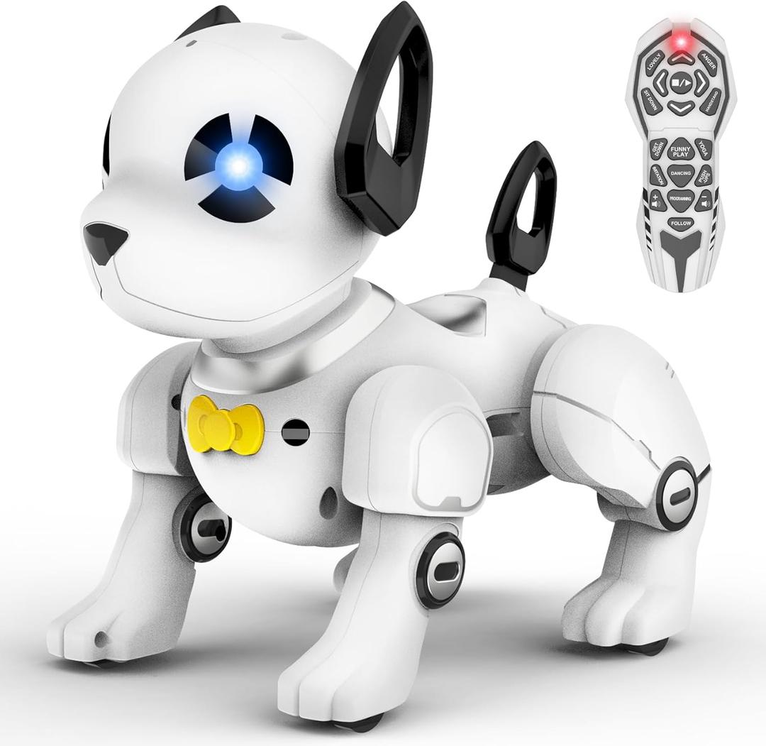 Remote Control Robot Dog Toy, RC Dog Programmable Smart Interactive Robotic Pets, RC Stunt Robot Toys, Imitates Animals, Music Dancing Handstand Push-up Follow Functions for Boys Girls Toy