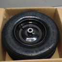 RRQ (2 Pack) 4.80/4.00-8 Tire and Wheel, 16" Pneumatic Wheelbarrow Tires with 3" Centered Hub and 3/4" Bearings (Comes with 5/8" ID Iron Tube Adapter), for Wheelbarrow, Garden Cart, Trailer and More