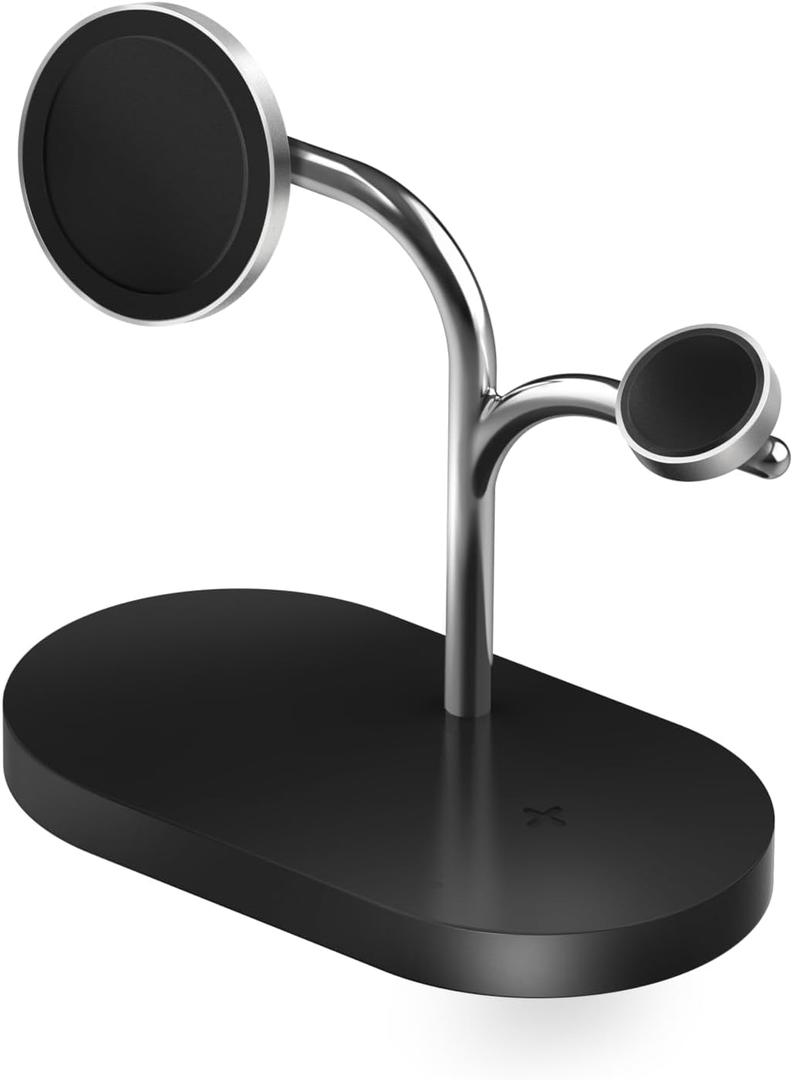 Samsung 3-in-1 Wireless Charging Station, Fast-Charging, Magnetic Design, Qi2-Certified Charging Dock Compatible with Qi-Certified Galaxy Phones, Watches, Buds & Ring, Black