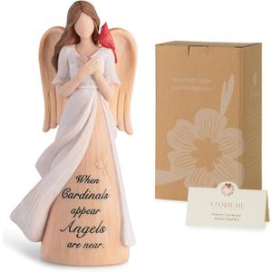 Storieme Cardinal Memorial Gifts for Women: Sympathy Gift for Loss of Loved One Mom Sister - Guardian Angel with Cardinal Home Decor