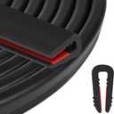 ToLanbbt Rubber Edge Trim U Channel - 3/16" Self Adhesive Sheet Metal Edge Guard Protector, EPDM Seal Strip for Car Doors, Steel Plates, Glass, Hatches, Table Corners, Fit 3/16"(4.8mm), 10Ft, Black