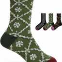 Women's Cotton Crew Socks, Cute Colorful Socks for Women, Soft Comfortable Casual Mid Calf Socks, Designer Pattern Gift Socks