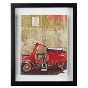 Umbra Document Frame 13x16 inch Modern Picture Frame Designed to Display a Floating 11x14 Document, Diploma, Certificate, Photo or Artwork (Black) 3 Pack