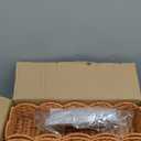 Nursery Book Shelves Set of 4, Metal & Plastic Artificial Rattan Scalloped Book Shelf 15.8", Cute Floating Bookshelf for Kids Bedroom Farmhouse Decor