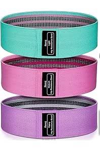 Resistance Bands for Working Out, Fabric Exercise Bands for Legs and Butt, Workout Bands for Women and Men, Booty Band for Yoga Starter Set, Pilates, Rehab, Fitness and Home Workout