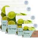 Vove Compostable Storage Bag Bundle, Count Multi-Size S/M/L/XL – Freezer Safe, Resealable, Non Toxic Bags for Food, Meal Prep & Snacks, Plastic-Free Eco Bags