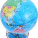 HD Desktop Globe with Stand World Map Educational Globe for Adults Geography Learning for Home Office Classroom Use Bilingual Chinese-english Version