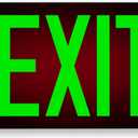 Photoluminescent Exit Sign Aluminum. OSHA/ASTM/ANSI American Standard. 14.25" x 7.5" Weather Proof. NightBright USA Item: NCC-R