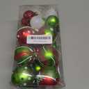 Christmas Ornaments - 30 Pcs 2.4 Inch Shatterproof Plastic Balls Sets, Red & Green Small Tree Hanging Ornaments for Holiday Wreath Party Christmas Tree Decor (C)
