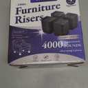 Bed Risers Furniture Risers Heavy-Duty Rectangular Adjustable Block Lift to 3 inches and 4.3 inches Desk, Sofa, Chair Legs, Refrigerator, Washing Machine Support up to 4000 pounds (2 layer(3inches), Square-black-4 Pack)