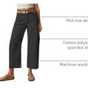 Flamingals Women’s Mid Waist Wide Straight Leg Jeans Casual Fashion Trendy Denim Crop Denim Pants Without Belt Black S