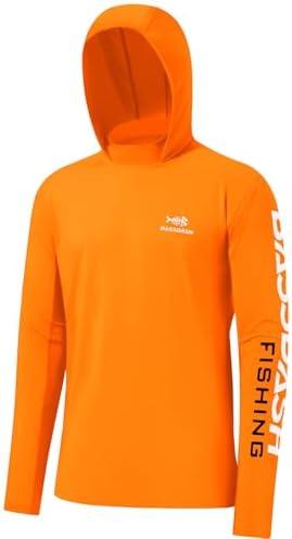 BASSDASH UPF 50+ Men’s UV Sun Protection Long Sleeve Performance Fishing Hoodie Hooded Shirts, 2XL