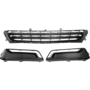 X AUTOHAUX No.23455348 Front Lower Hood Bumper Grille Grill Fog Light Grille Cover for Chevrolet Impala 14-20 Front Lower Bumper Kidney Grille Grill Black 1 Set