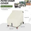 Porch Shield Patio Chair Covers -Waterproof Outdoor Lounge Deep Seat Lawn Chair Cover - 30W x 33D x 34H inch, Beige