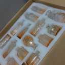 36Pcs Bud Vases Set Small Vintage Glass Bottles Bud Vases in Bulk Multiple Shape Cute Glass Vases for Rustic Wedding Centerpieces Table Decorations and Home Decor(Amber)