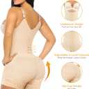 Shapewear for Women Faja Body Shaper Tummy Control Butt Lifter Bodysuit (Small, Beige)