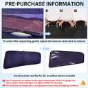 ZATOOTO Tesla Model Y Juniper 2020-2026 Front Window Shade for Driver & Passenger, Bluish-Purple Static Cling Car Window Shades | Block Harsh Sunlight | Sun Shade UV Blocker with Storage Bag