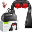 cotsoco Shiatsu Back Neck and Shoulder Massager with Heat,Deep Tissue 3D Kneading Pillow, Electric Full Body Massager for Legs,Foot,Body Muscle Pain Relief,Gifts for Mom Dad (Black)