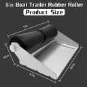 8", 12" Boat Trailer Keel Roller Assembly Kit with Bracket and Roller Shaft, Galvanized Steel, Includes Mounting Bolts, Enhanced Rollers for Easy Launch and Smooth Transport