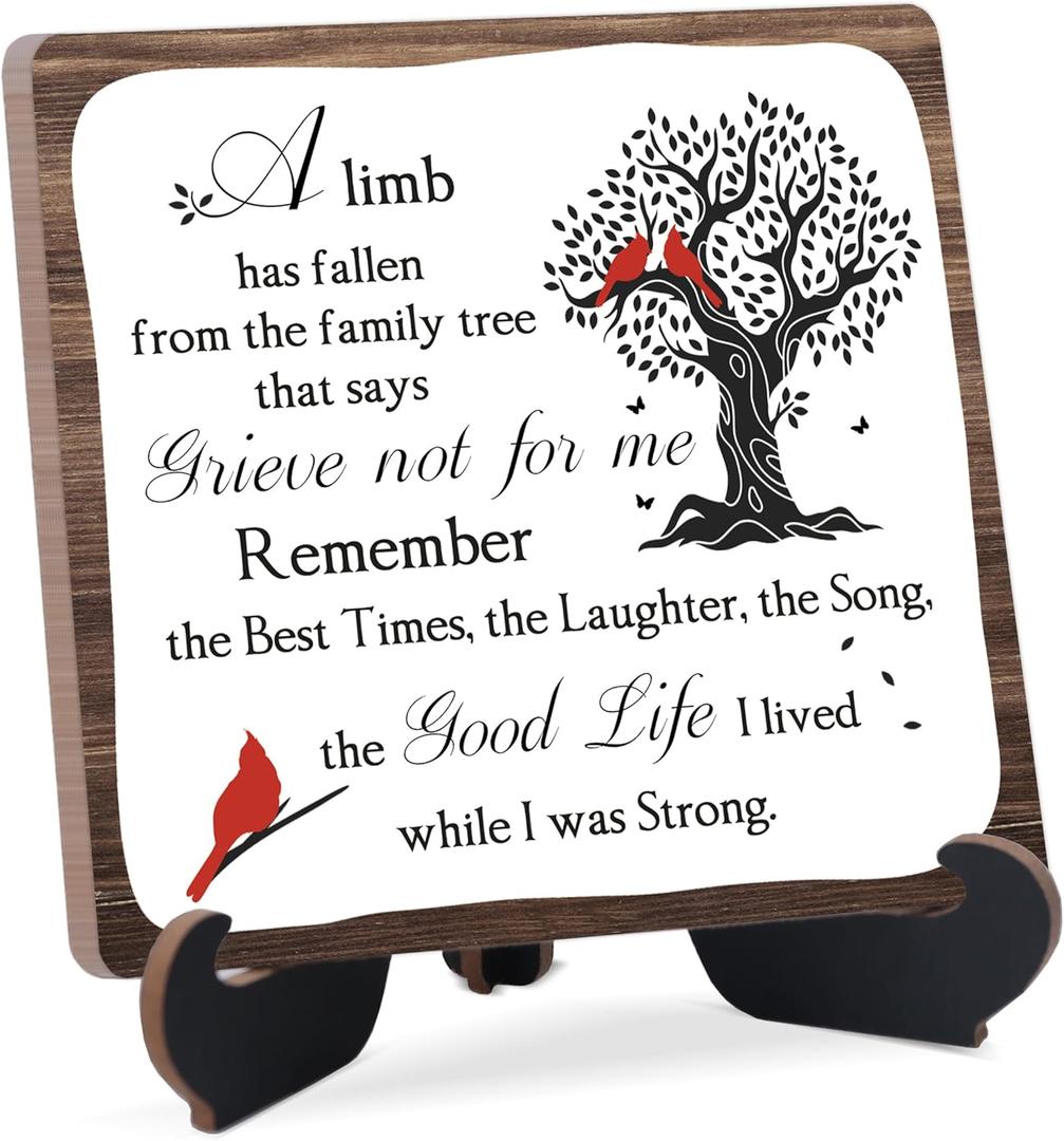 Celebration of Life Decorations,Memorial Decor Plaque Sign,Sympathy Gift,Remembrance Sympathy Gifts for Loss of Loved One,Wedding Memorial Table Sign,Funeral Decorations,Sign With Black Stand,11