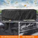 Ruimoy Patio Furniture Covers, Outdoor Furniture Cover Waterproof, General Purpose, Outside Table and Chair Covers, Heavy Duty 600D (124 Inch L x 70.8 Inch W x 29.1 Inch H) Black