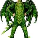 Morph Dragon Costume For Kids, Dragon Wing Costumes For Boys, Halloween Costumes Kids, Boys Halloween Costume (Medium, Green)