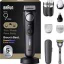 Braun Series 9 PRO All-in-One Beard & Body Grooming Kit for Men, Cordless Trimmer, Hair Clippers & Shaver for Face, Hair & Body with Gillette Labs Razor, AIO 9555