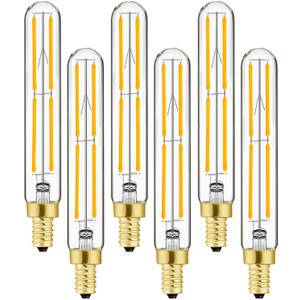 E12 LED Bulb Dimmable 6W Equal 3000k Soft White T6 E12 Candelabra Bulb 60 watt for Chandeliers,Ceiling Fan,Pendant,Wall sconces AC120V 600LM e12 Light Bulb 6Pack