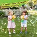 AIERSA Flower Bubble Machine for Kids, Swing Dance Handheld Automatic Rechargeable Bubble Maker with LED Lights, Includes Bubble Solution, Leak-Proof for Bath, Outdoor Summer Play & Birthday Party