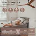 Obabala 52 Inch Ceiling Fan No Light, Wood Indoor Outdoor Ceiling Fans Without Lights, Modern Propeller Exterior 3 Blade Wooden Fan for Patios Bedroom Living Room Porch(Walnut)