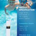 AQUALTRA Pool Filter Cartridges Compatible with CCP520, PCC130, R173578, Ultral-A7, C-7472, FC-1978, 817-0131, 178585, 130 sq. ft., 32 1/16" x 7" 4 Pack