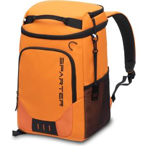 Backpack Cooler Insulated Leak Proof 33/49 Cans, 2 Insulated Compartments Thermal Bag, Portable Lightweight Beach Travel Camping Lunch Backpack for Men and Women (Orange)