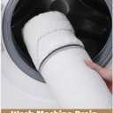 Color&Geometry Long Bathroom Rugs, Non Slip Washable Shower Floor Mat, 24"x43" White Bath Mat Soft, Super Absorbent Bathroom Runner Rug