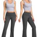 BUBBLELIME 29"/31"/33"/35"/37" 3 Styles Women's High Waist Bootcut Yoga Pants Basic/Side Pockets Tummy Control Workout Flared (L)