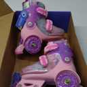 Kids Roller Skates for Beginners - ZOOBLISS Toddler Roller Skates for Boys and Girls Ages 3-7 with Light-Up Wheels & 4 Adjustable Sizes, Tri-Wheel Training Skates for Kids (S-Small(11C-1Y US), Unicorn Rainbow)