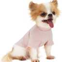 LOPHIPETS Everyday Soft Cotton Dog Short Sleeve T-Shirt for Small Dogs Breeds | Fits 6.5-10 lbs | Pink, Large