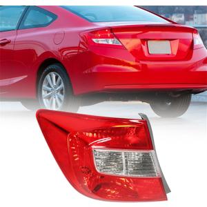 Labwork Left Driver Side Tail Light Assembly Replacement for 2012 Honda Civic Sedan Rear Brake Lamp 33550-TR0-A01 HO2800180
