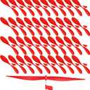 Libima 40 Pcs Plastic Propeller for STEM Activities Fold Resistant Propeller Blades with Rubber Band Hooks for Airplanes and Helicopters from Research Institution, 7.1 Inches(Red)
