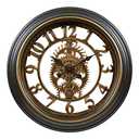 La Crosse Technology 20-inch Bronze Antiqued Gears Quartz Analog Wall Clock - 404-3051C