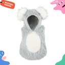 UQJE Baby Rat Costume Furry Kids Mouse Costume Halloween Cute Plush Mice Dress Up Toddler Animal Costumes (3' - 3'4", Gray)