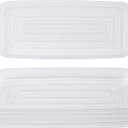 Idyllize Rectangular 5 Pieces of 11.5 by 5 Inch Clear Thick Plastic Heavy Duty Sturdy Plant Saucer Drip Trays for pots, Window Sills and Window Shelf (11.5"x5") (Rectangle)