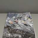 Black Christmas Snowman Tablecloth Waterproof Tablecloths, Vintage Winter Pine Snowflakes Table Cloth Dining Table Cover Cloth for Kitchen Party Outdoor Tabletop Decor, Rectangle Tablecloth 60x120 In