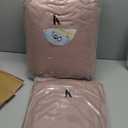 Monbix King Size Comforter Set,7 Pieces Dusty Pink Cationic Dyeing Bed in a Bag King with Comforter, Sheets, Pillowcases & Shams, All Season Reversible Bedding Comforters