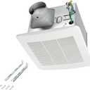 Amazon Basics AB-BV100 Bathroom Exhaust Fan, 110 CFM, 1.0 Sone, Ultra Quiet Operation, ENERGY STAR Certified, White