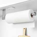 Paper Towel Holder,Wall Mounted Paper Towel Roll Holder,Under Counter Paper Towel Racks with Self-Adhesive or Screw for Kitchen Bathroom (Silver 2), 11.5x3.5 inches